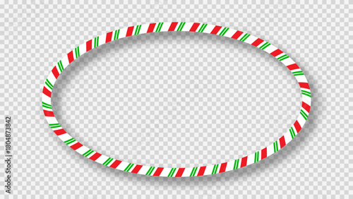 Christmas candy cane frame