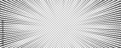 Black comic book transparent background