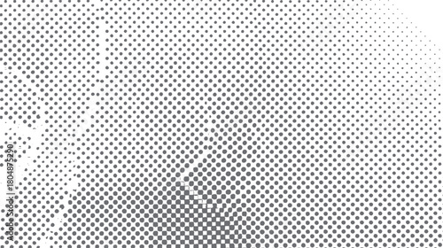 Gray polka dot pattern fading to white with a subtle checkerboard effect on the right side vector