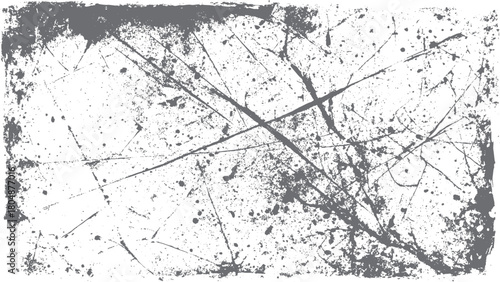 Grey distressed grunge texture with scratches and splatters on white background abstract background vector