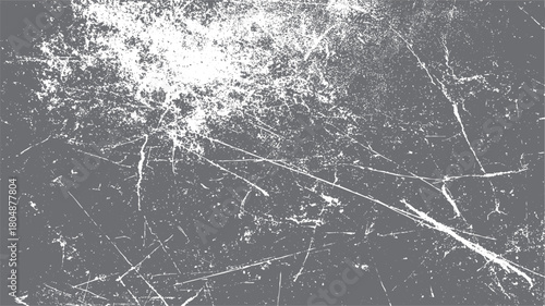 Grey textured background with white scratches and speckles abstract grunge overlay vector