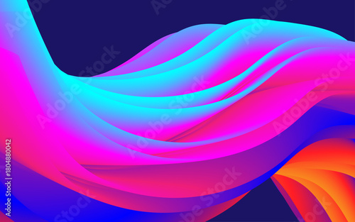 Colorful abstract wave background with curved lines and vibrant design.