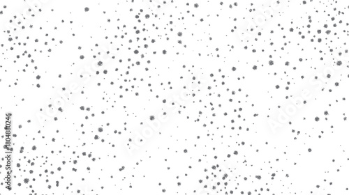 Scattered grey starburst shapes and small dots on a white background abstract pattern vector