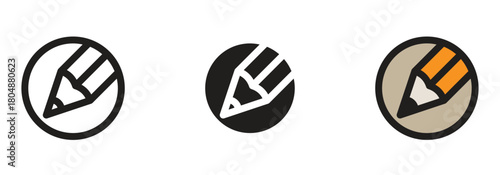 Sharp pencil icon set for creative projects, marketing campaigns, or educational resources with a clean design for easy integration and professional look