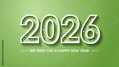 Sparkling 2026 new year wishes on a green background for festive holiday celebrations and seasonal greetings with modern typography