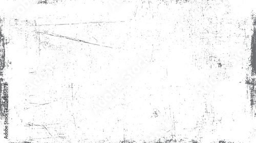 White background with distressed grey grunge texture overlay featuring scratches and speckles vector 1