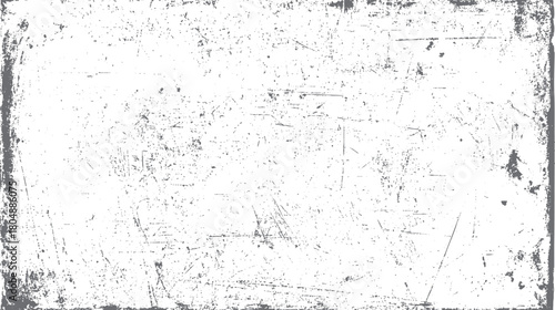 White background with distressed grey grunge texture and scratches overlay effect vector
