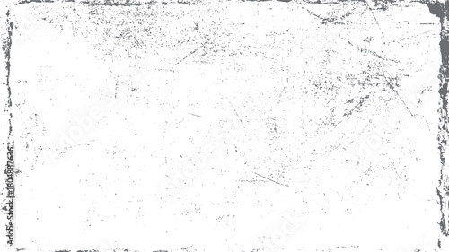 White textured background with distressed grey grunge overlay and scattered speckles and scratches vector