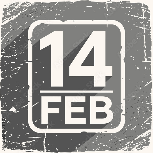 Valentine's Day graphic design with grunge effect for romantic celebration needs