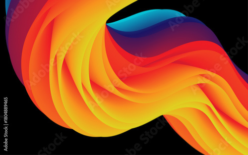 abstract colorful wave  background