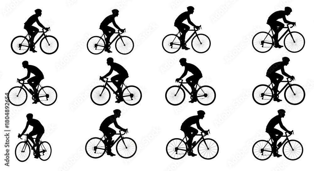 Fototapeta premium bicycle silhouettes vector