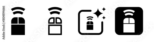 Wireless mouse icon illustration representing modern technology and IT sector computer accessories on a transparent background