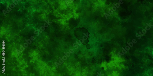 Abstract green and black textured smoke. cloud dark green textured painted background. abstract fire flame grunge texture background. Vintage grunge pattern for design and decoration space for text.	