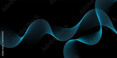 Color light blue abstract waves design. presentation, website