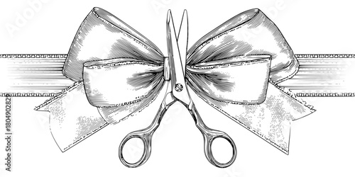 Crafty Ribbon Bow: 2D Illustration Stylish Decoration | Clean, isolated vector art for creative projects.