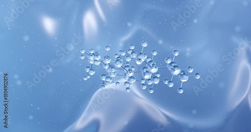 Ergosterol rotating molecular structure, 3d model of provitamin d2
