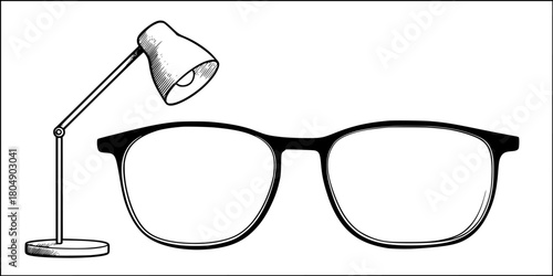 Elegant Eyewear: Timeless Classic Accessories Stylish | Clean, isolated vector art for creative projects.