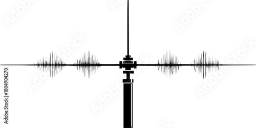 Electrical Waves Communication | Clean, isolated vector art for creative projects.