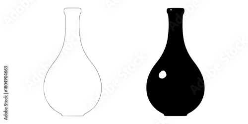 Timeless Vessels: Trio Classic Pottery | Clean, isolated vector art for creative projects.