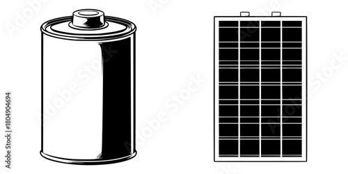 Electricity Motion: Visual Exploration Battery Power | Clean, isolated vector art for creative projects.