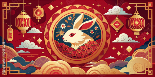 Festive gingerbread cookies shaped like hearts and trees on a sweet red sugar plate, perfect for a delicious Christmas background