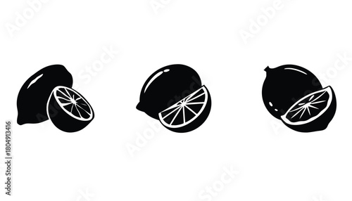 Fresh citrus slices and whole fruits for vibrant culinary designs vector illustration on white background