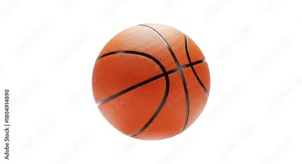 Fototapeta premium Basketball isolated on transparent background for sports and fitness