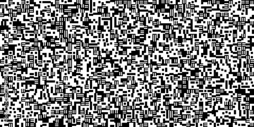 Black White Disordered Square Pixel Background	