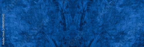 Wall Mural Old wall pattern texture cement blue dark abstract  blue color design are light with black gradient background