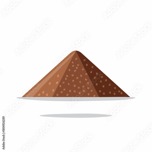 Brown sugar mound with visible granules and a soft shadow