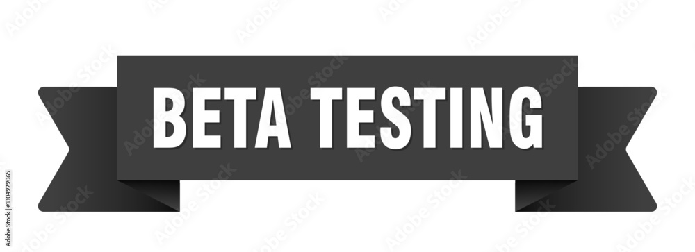 Fototapeta premium beta testing ribbon isolated on transparent background. beta testing ribbon