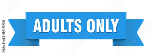 adults only ribbon isolated on transparent background. adults only ribbon