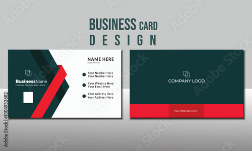 Modern professional Stylish clean and Geometric Shapes creative business card design with vector design 