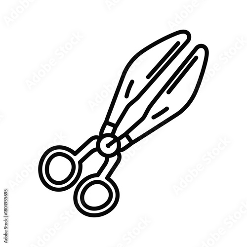 Surgical scissors icon isolated on