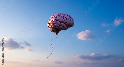 Brain in the Sky Metaphor for Thought, Creativity, and Mental Freedom