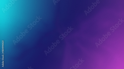 Gradient Background Cyan, Deep Blue, Purple Noise Texture, Smooth Color Transition