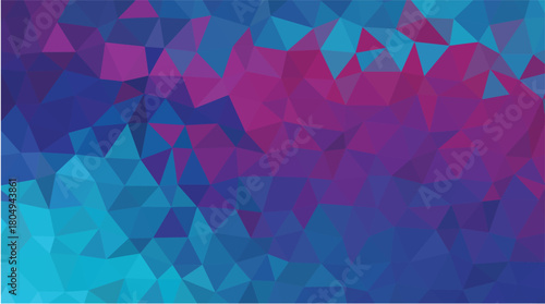 Abstract Polygons Background in Neon Blue, Aqua, and Magenta