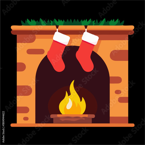 vector, chimenea, navidad, santa, navida, bujía, fuego, llama, ilustración, celebraciones, icono, alumbrado, decoraciones, símbolo, vacaciones, designio, cera, ardiente, acomodador, lámpara, cardar