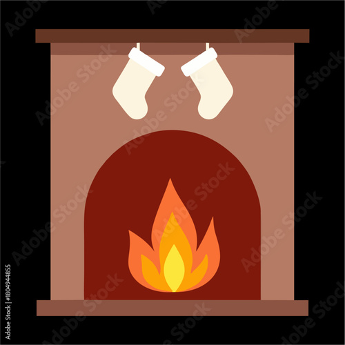 vector, chimenea, navidad, santa, navida, bujía, fuego, llama, ilustración, celebraciones, icono, alumbrado, decoraciones, símbolo, vacaciones, designio, cera, ardiente, acomodador, lámpara, cardar