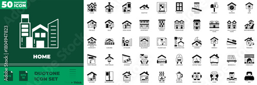 Home Duotone Editable Icons set