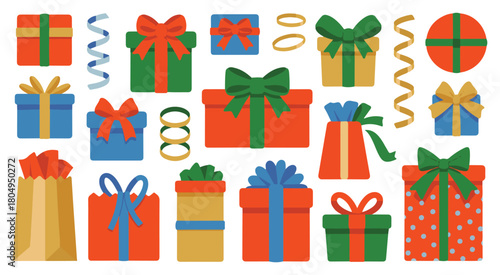 Delightful array of vibrant gift boxes perfect for festive holiday celebrations and joyous occasions