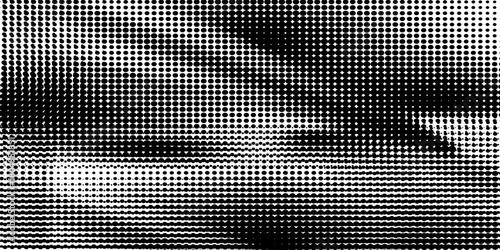 Dotted gradient vector illustration, white and black halftone background