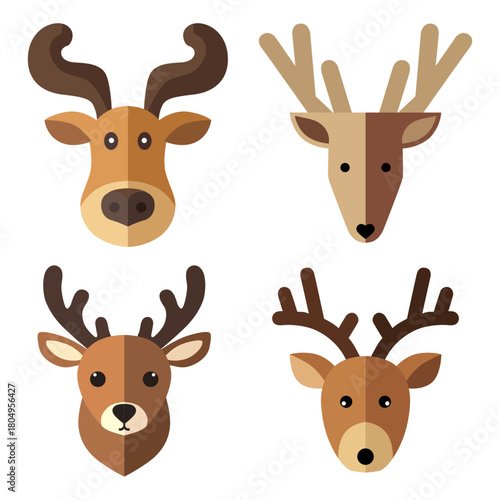 reno, navidad, santa, ciervo, animal, caribú, vector, ilustración, inhospitalario, navida, dibujos animados, asta, mamífero, silueta, naturaleza, fauna, administrar, cuca, cervus canadensis, café