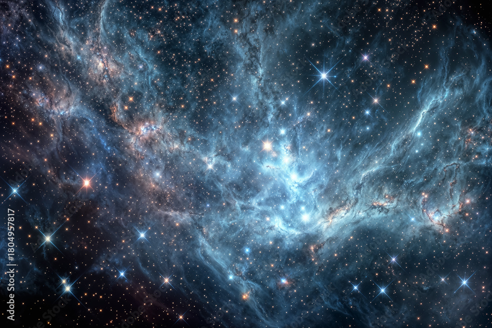 Obraz premium Stunning star formation in the cosmic depths of a distant nebula