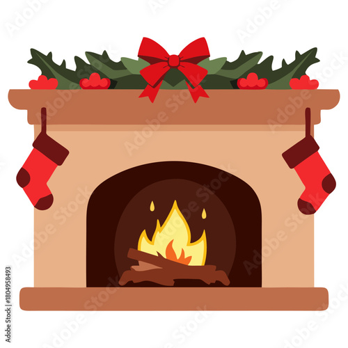 vector, chimenea, navidad, santa, navida, bujía, fuego, llama, ilustración, vector, celebraciones, icono, alumbrado, decoraciones, símbolo, vacaciones, designio, cera, ardiente, acomodador, lámpara