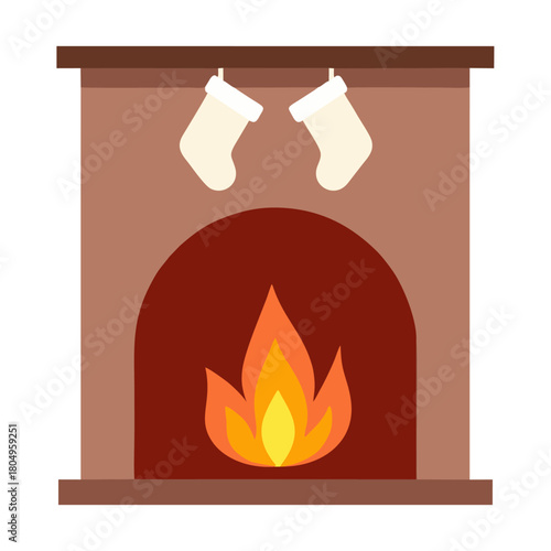 vector, chimenea, navidad, santa, navida, bujía, fuego, llama, ilustración, vector, celebraciones, icono, alumbrado, decoraciones, símbolo, vacaciones, designio, cera, ardiente, acomodador, lámpara