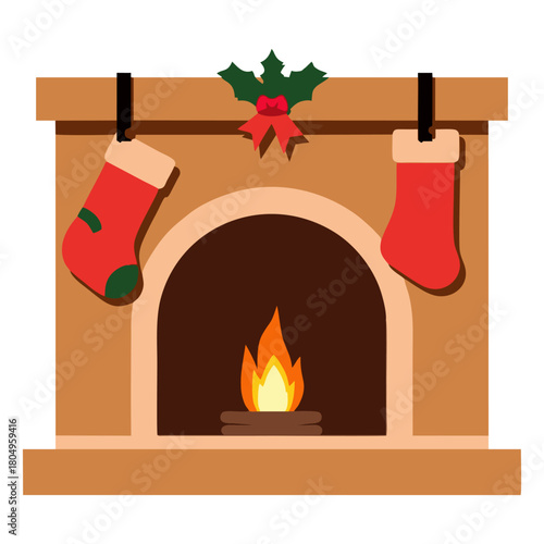 vector, chimenea, navidad, santa, navida, bujía, fuego, llama, ilustración, vector, celebraciones, icono, alumbrado, decoraciones, símbolo, vacaciones, designio, cera, ardiente, acomodador, lámpara