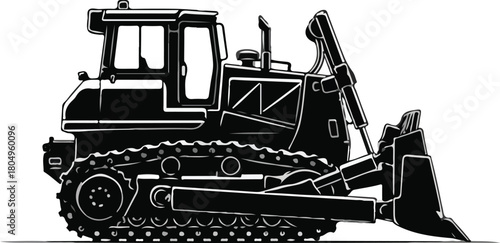 Heavy duty bulldozer for construction and earthmoving projects