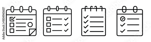 Checklist task management todo list planner schedule organizer and project planning concept vector