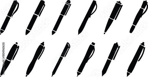 Pen Icon set. classic hand writing tool for calligraphy. Copywriting Related Vector, pen logo silhouette vector design template premium, sign up icon. Vector illustration !